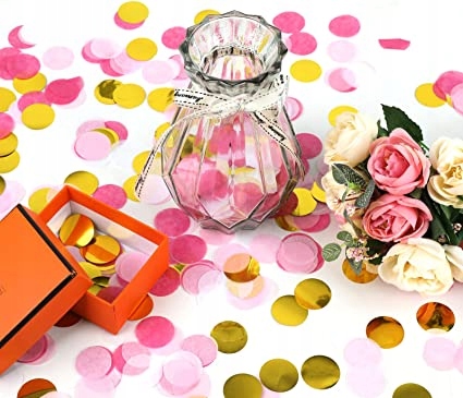 PAPIEROWE KONFETTI RÓŻ ZŁOTO I 5000szt Marka inny