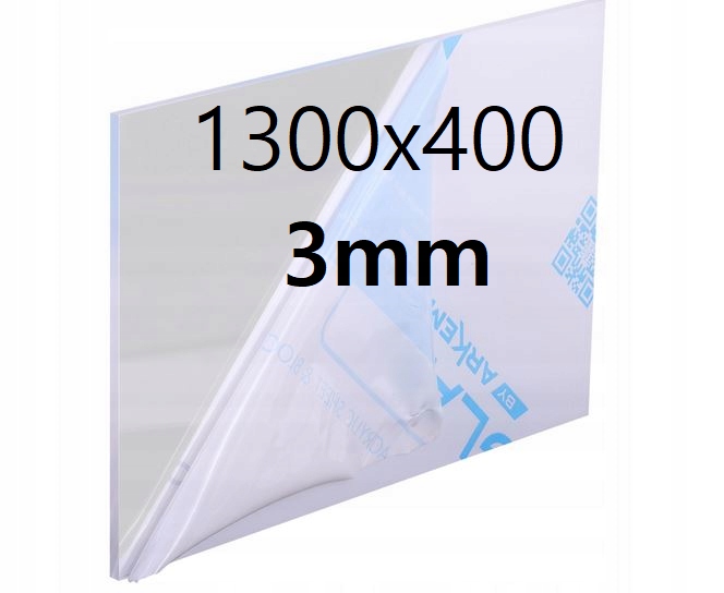Pleksi /plexi Plexa Plexa Bezbarvá na míru 1300x400x3 mm Akrylová Deska