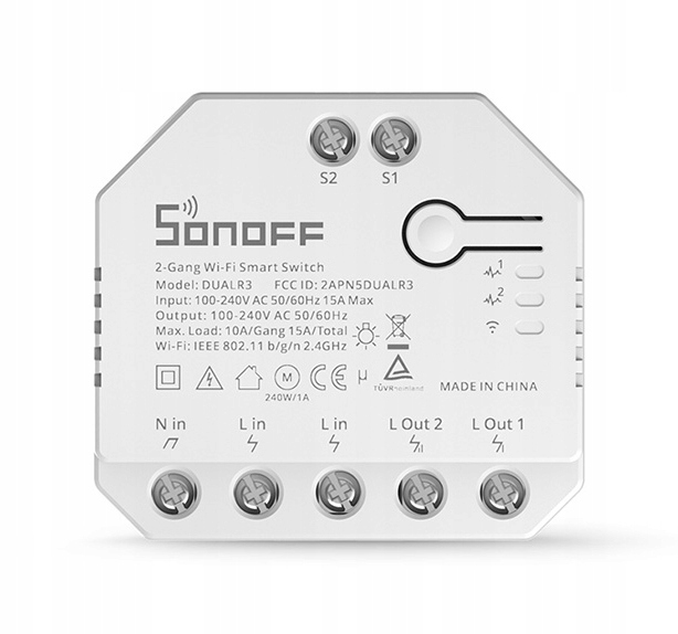 

Sonoff Dual R3 WiFi 2 kanały do rolet z pomiarem