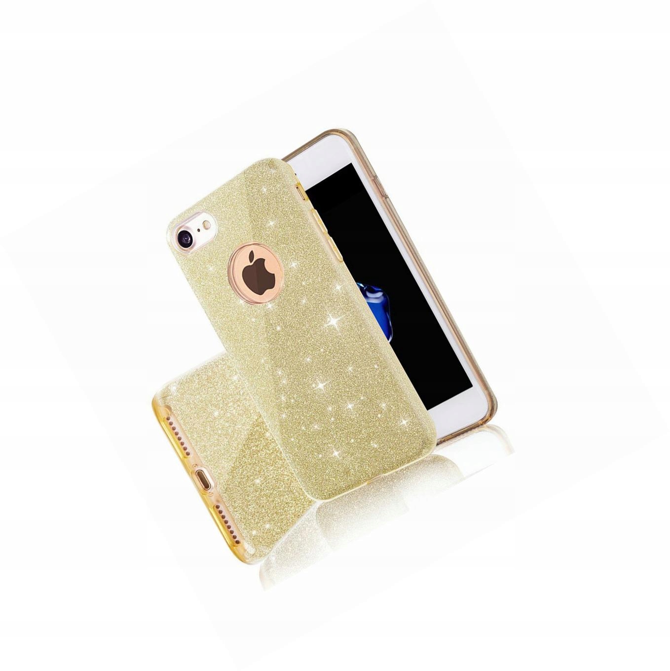 Nakładka Glitter 3w1 do Samsung Galaxy A36 5G złota Tfo