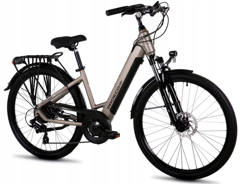 Rower elektryczny Proeco Wave An 1.0 D16 26 cali Szampański