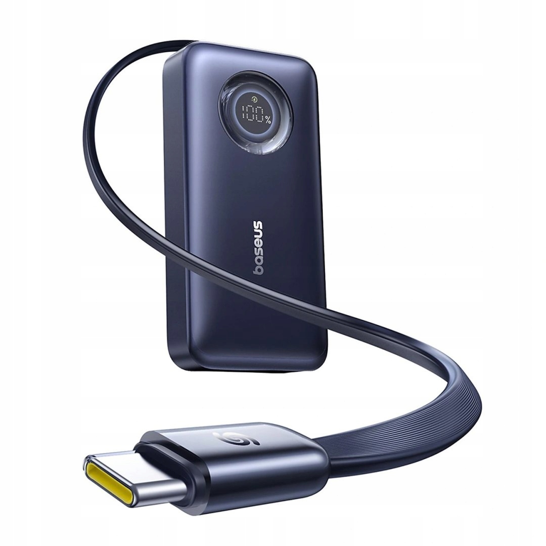 Powerbank Baseus EnerCore CR11 10000mAh 45W ze zwijanym kablem Usb-c czar