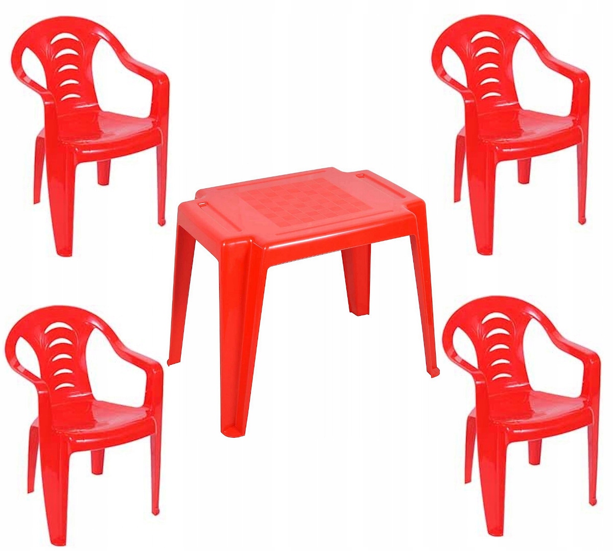 ZESTAW STÓŁ STOLIK + 4 KRZESEŁKA RÓŻNE KOLORY Kod producenta SP052900