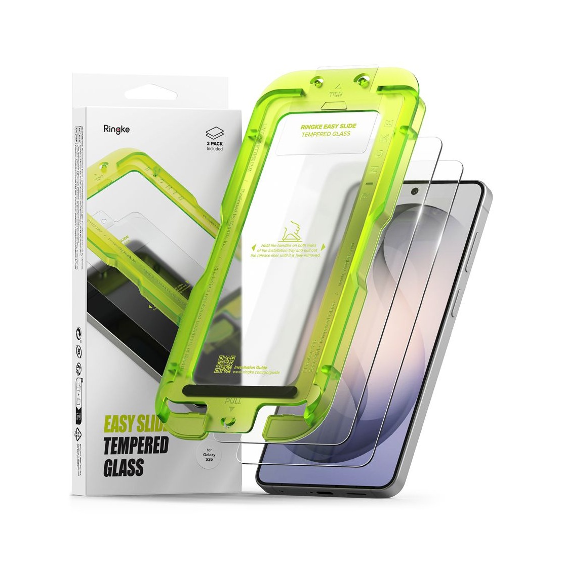 Szkło hartowane do Samsung S26 Ringke Easy Slide 2-pack