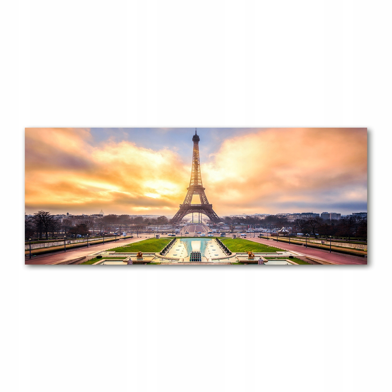 

Foto obraz szkło akryl Wieża Eiffla Paryż 125x50cm