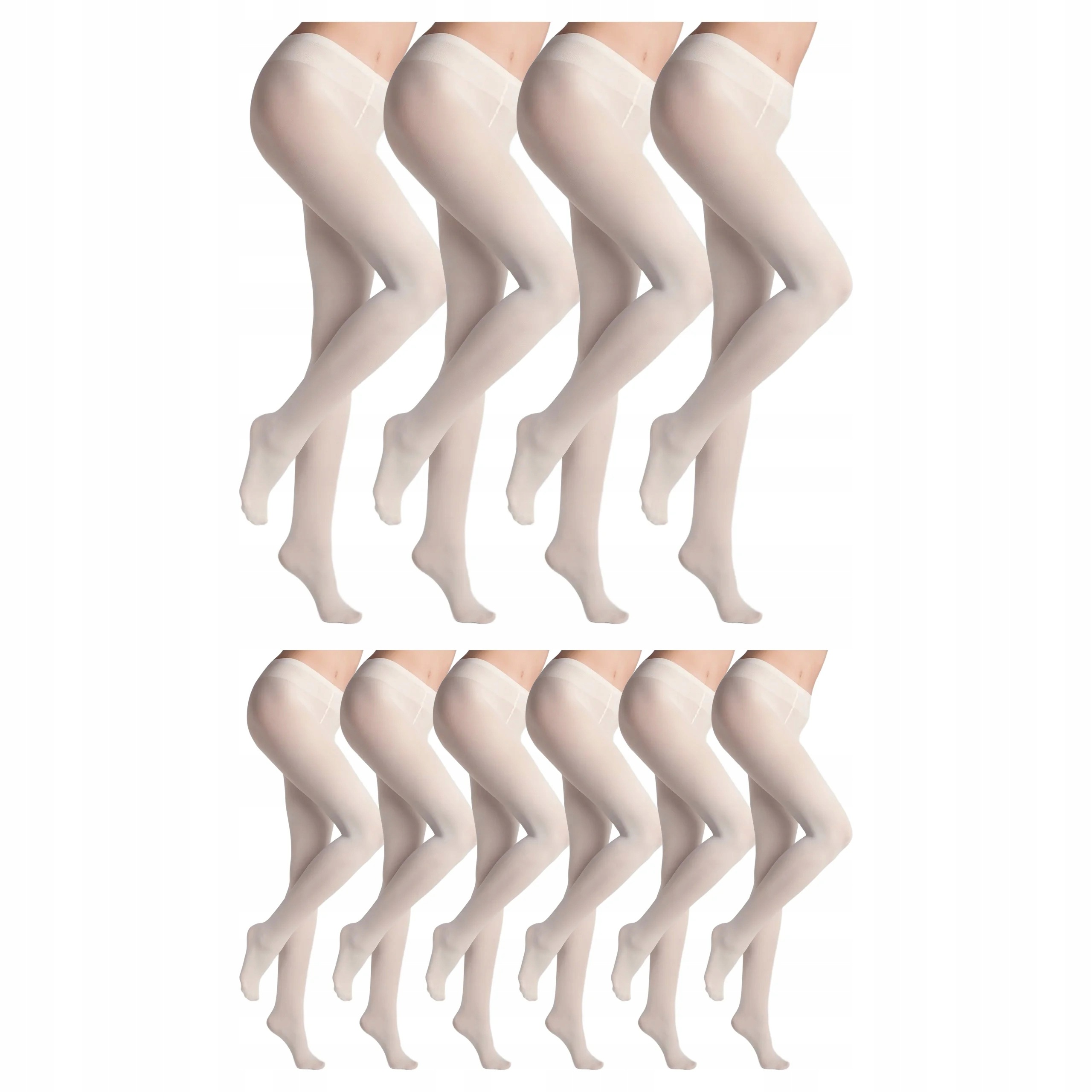 10 x Krycí punčocháče bez kalhotek Micro 60 den Marilyn Creme 2-S