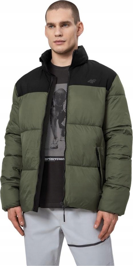 Pánská Bunda 4F Khaki H4Z22 KUMP005 43S, velikost M
