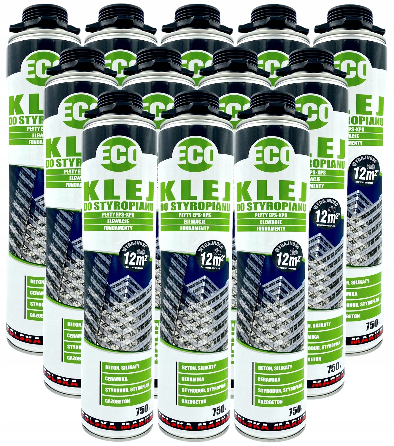 KLEJ-PIANKA MONTAŻOWA DO STYROPIANU PISTOLET 750ML