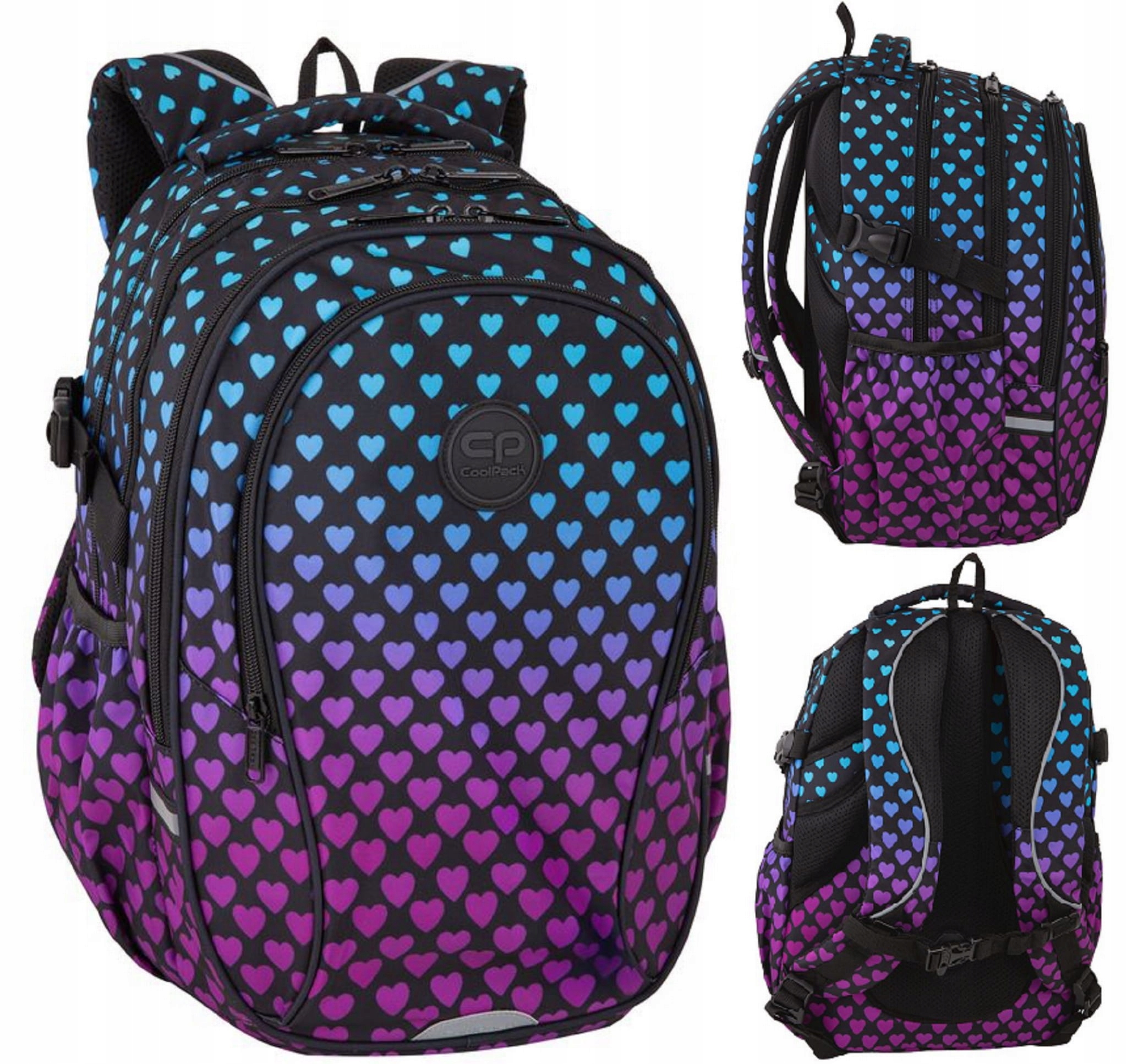 PLECAK SZKOLNY 3D FACTOR DARK MARSHMALLOW SERCA COOLPACK + PLAN