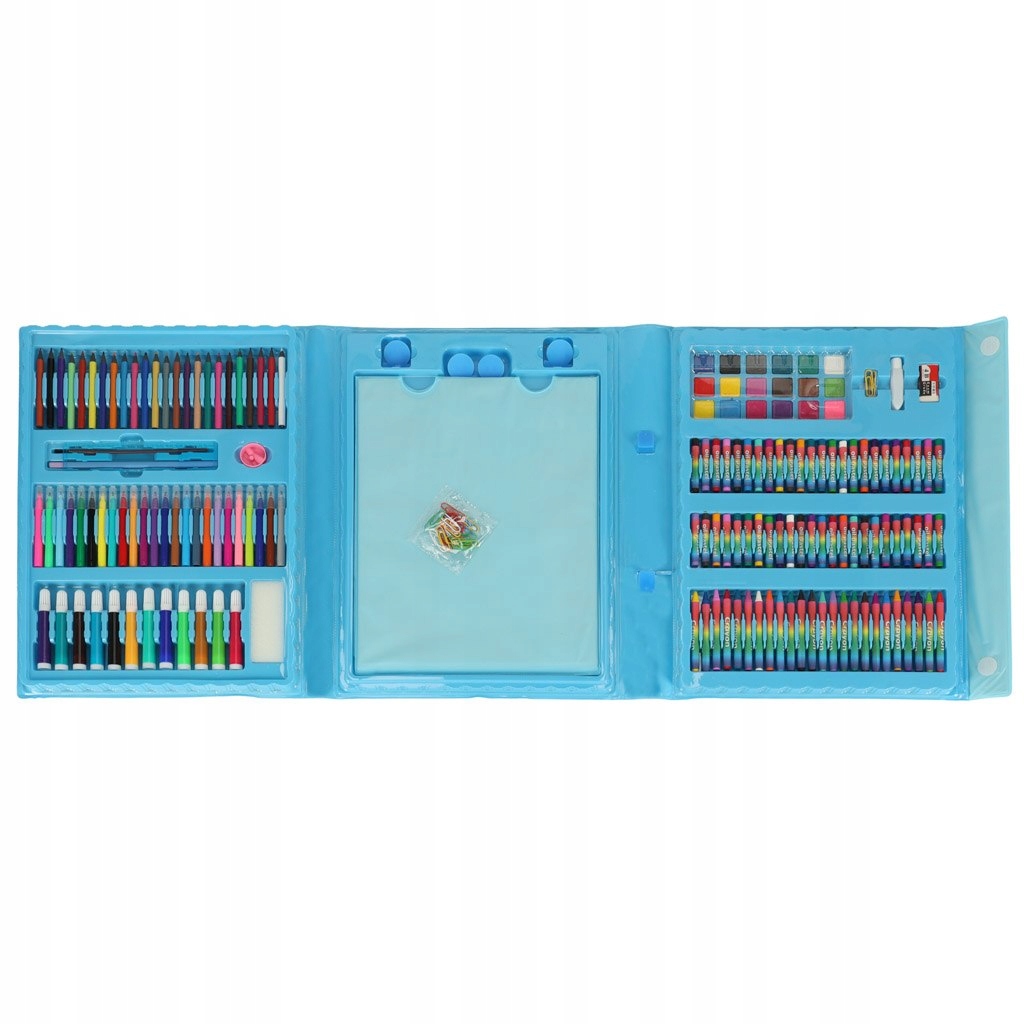 Zestaw plastyczny do malowania w walizce 208el niebieski Stan opakowania oryginalne