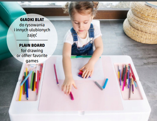 MEBLE DZIECIĘCE STOLIK 2 KRZESŁA MULTIFUN SZARY Kod producenta MF-007-106