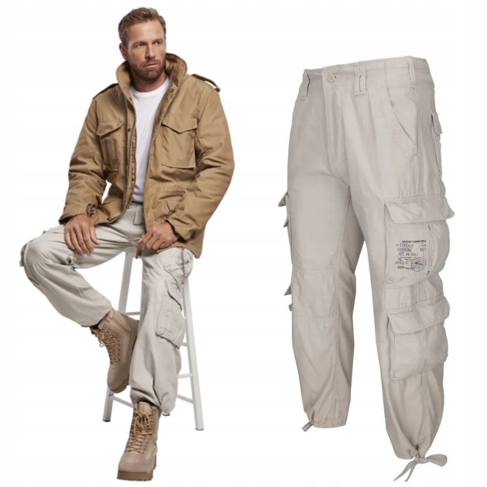 Pánské dlouhé kalhoty Brandit Pure Vintage Old White M