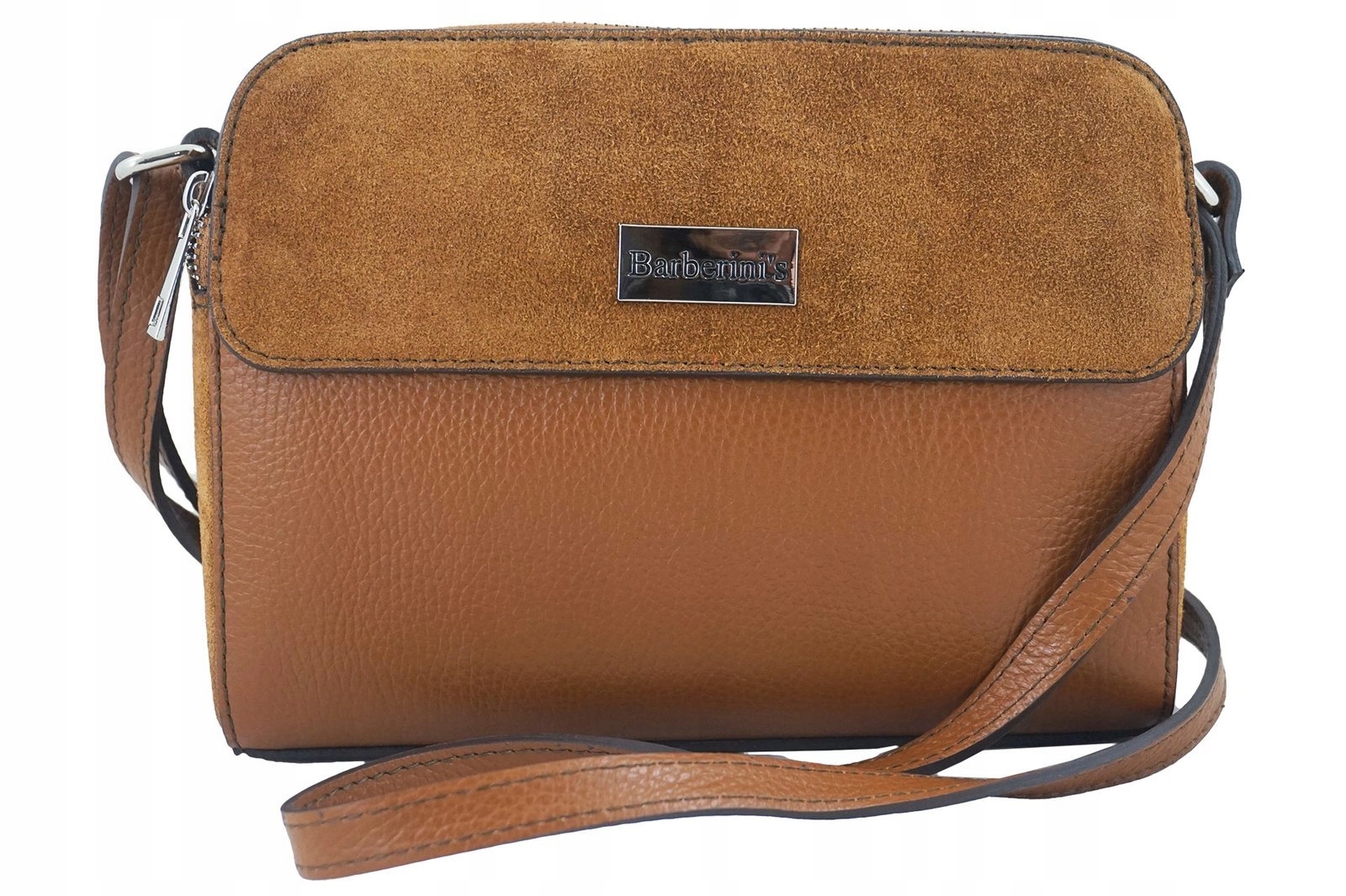 Dámská kožená kabelka přes rameno crossbody hnědá světlá