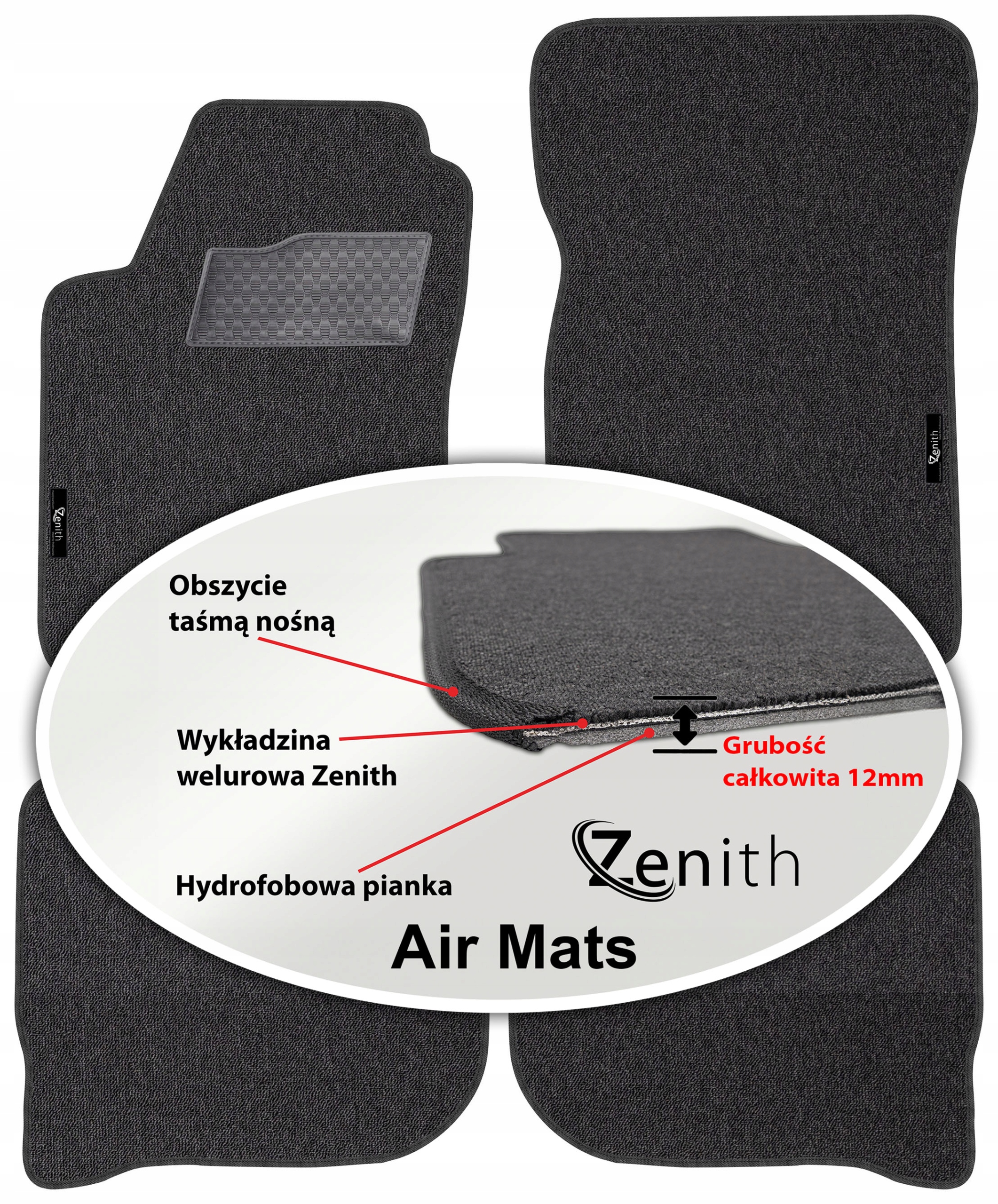 Audi A6 C4 Sd Kombi 1994-1997 Velúrové koberčeky do auta Zenith Air Mats