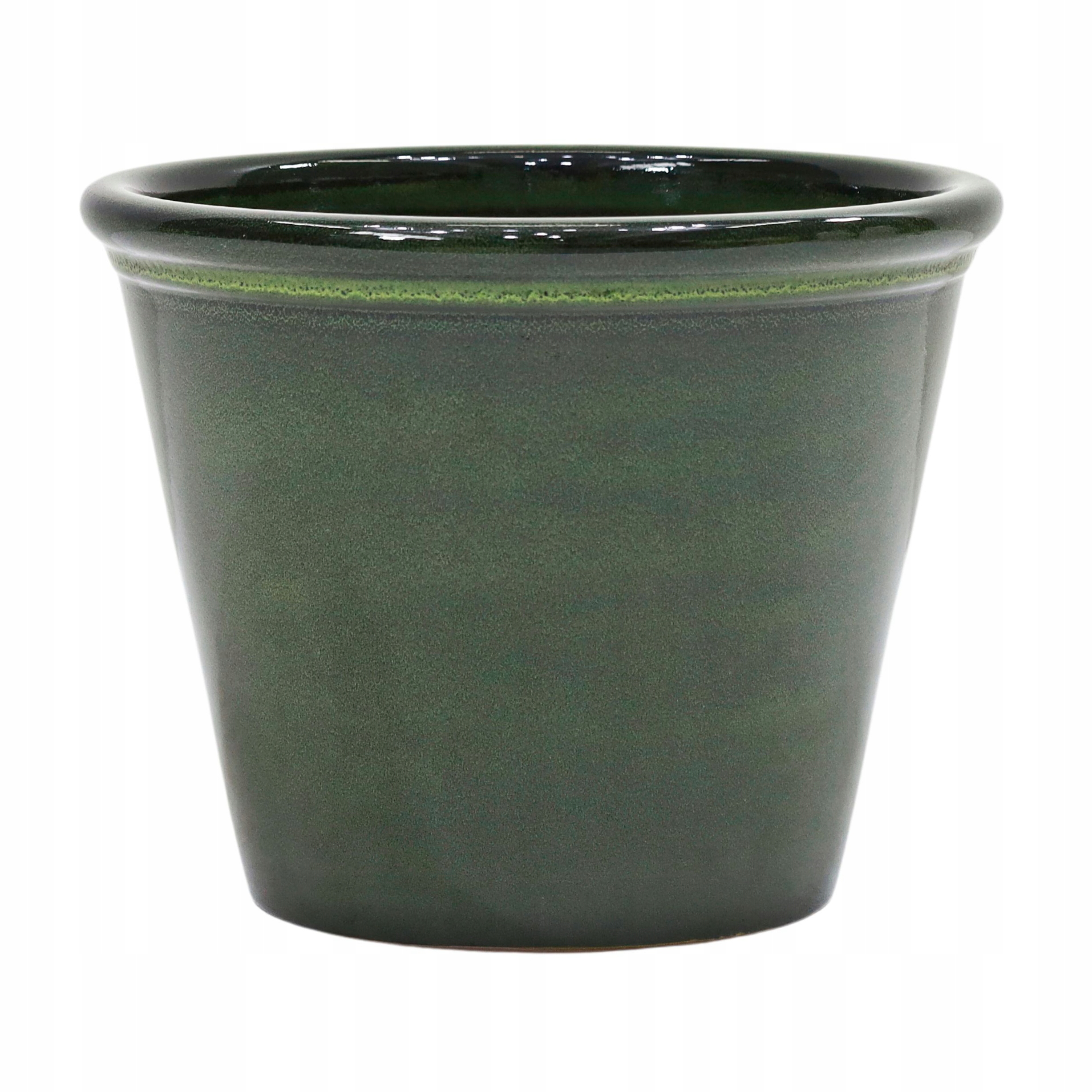 Donica Doniczka Szkliwiona Ceramiczna Mrozoodporna Ogrodowa Zielona 24x30,5