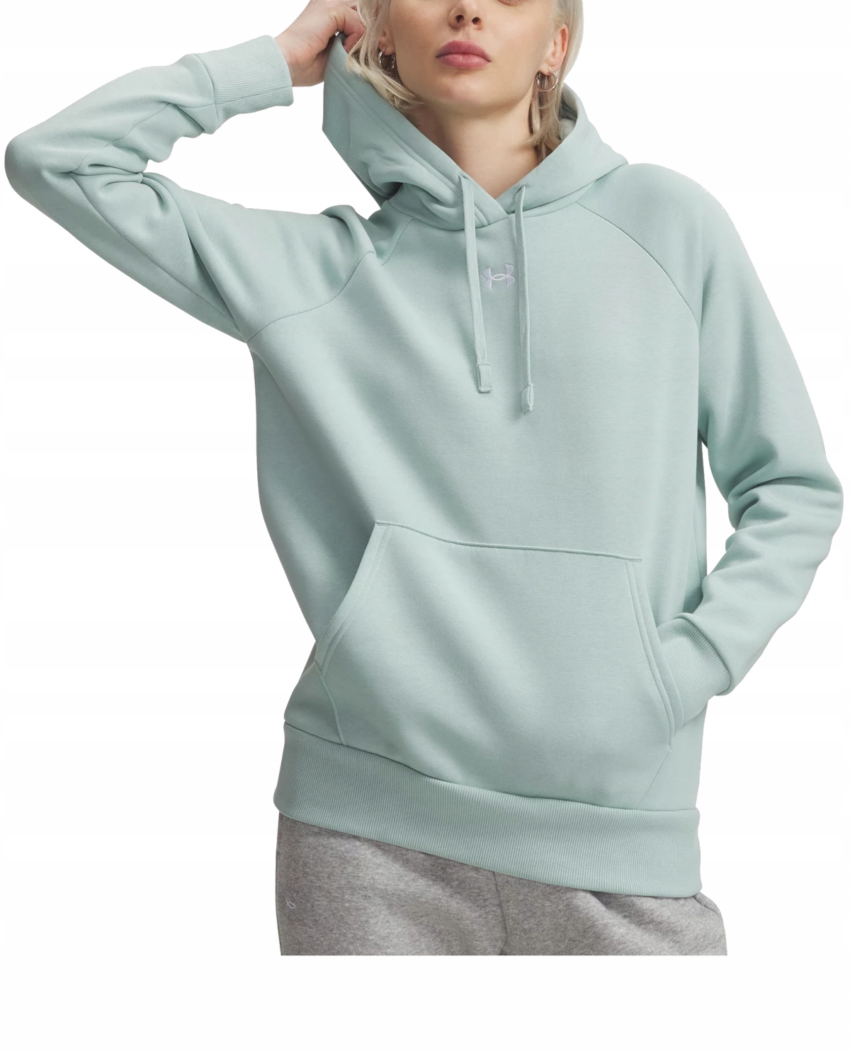 Mikina dámská Under Armour 1379500-477 sportovní tepláková s kapucí M