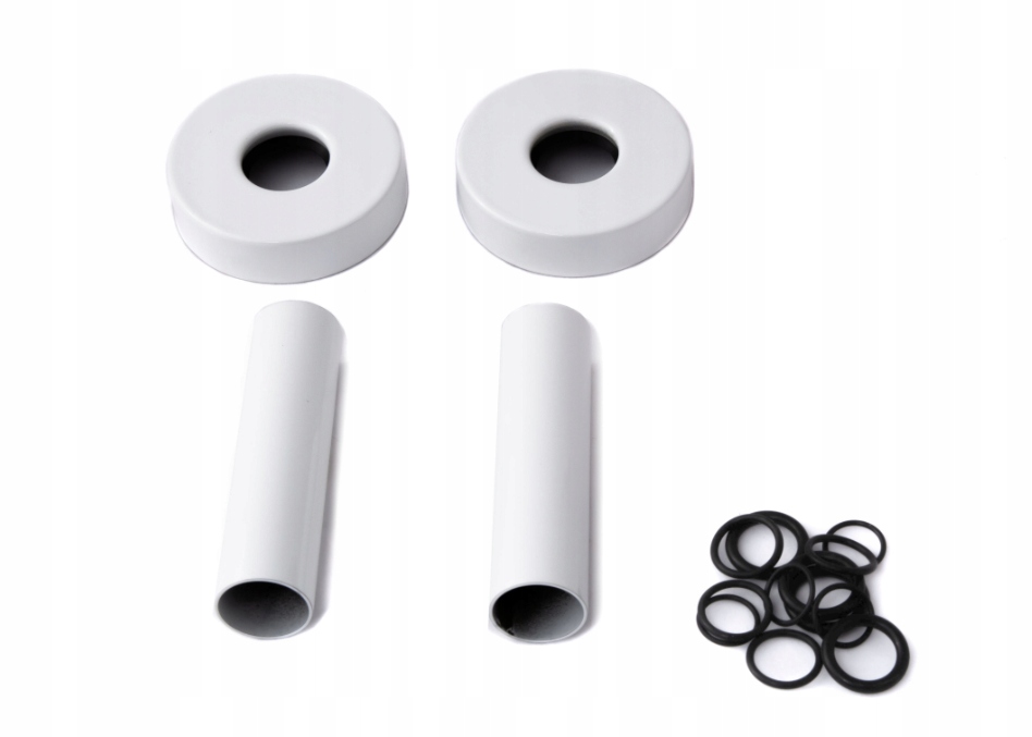 ZESTAW MASKUJĄCY ROZETY POJEDYNCZE BIAŁE + TULEJE GOSHE