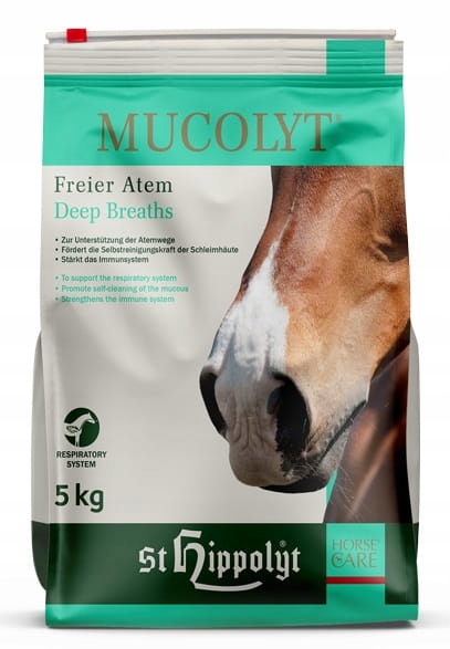 Doplněk stravy na dýchací cesty pro koně St.hippolyt Mucolyt EKO-taška 5 kg