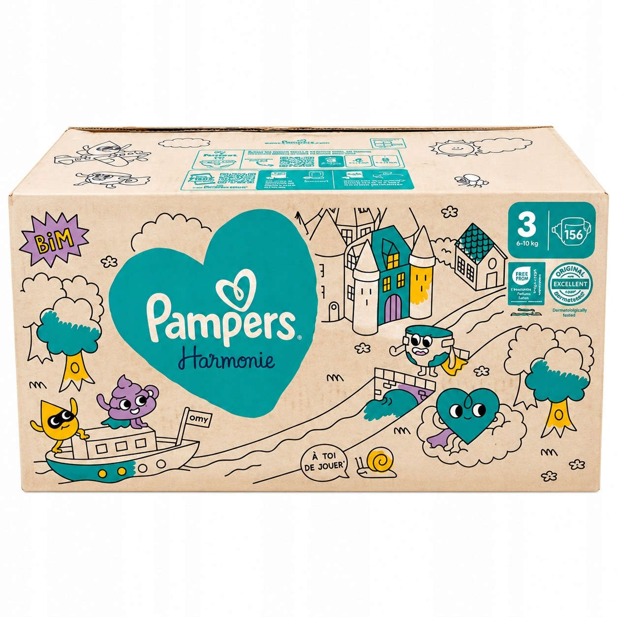 Pampers Harmonie Pieluszki Rozmiar 3 6-10KG 156SZT