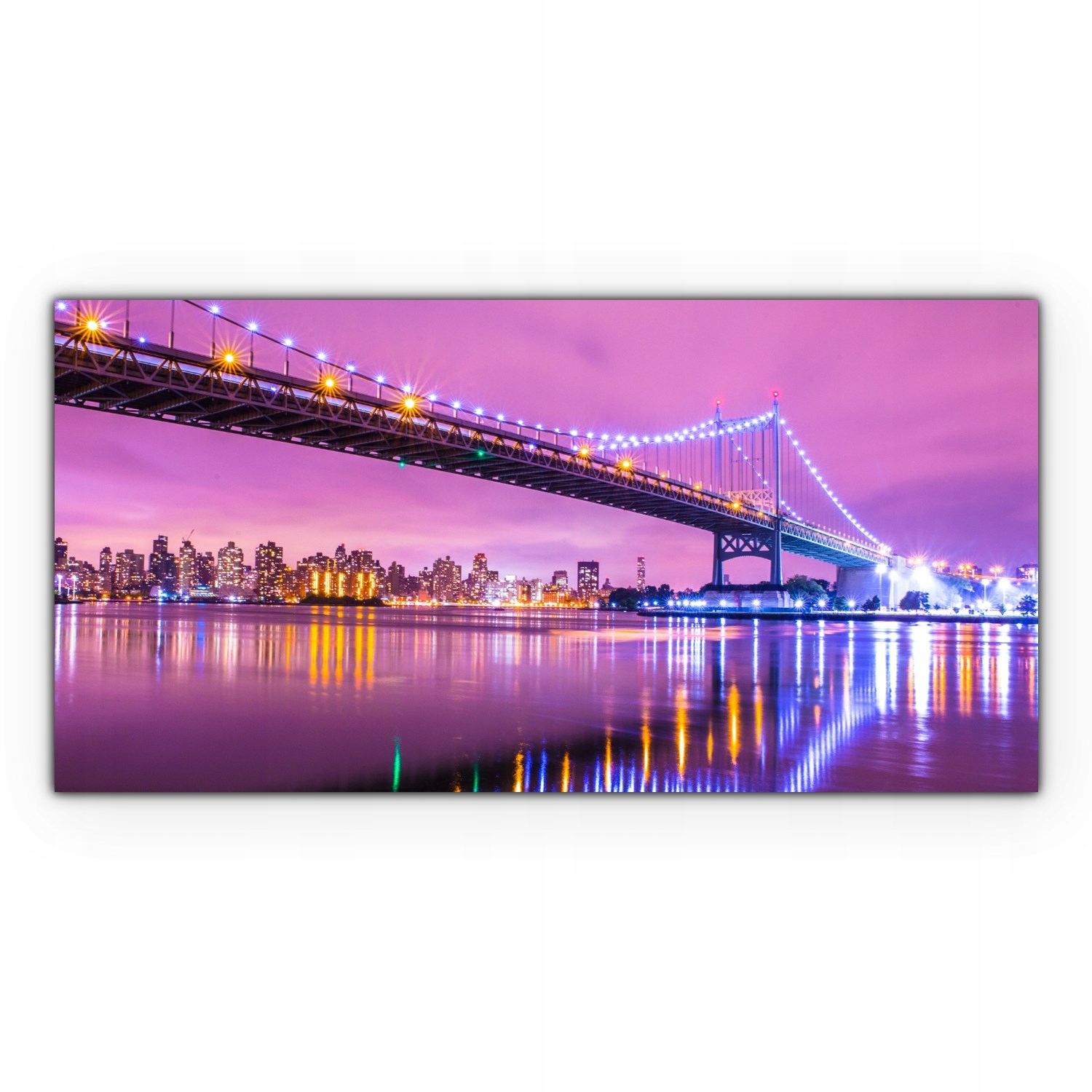 

Obraz na płótnie ścienny 140x70 Nowy York Most Noc