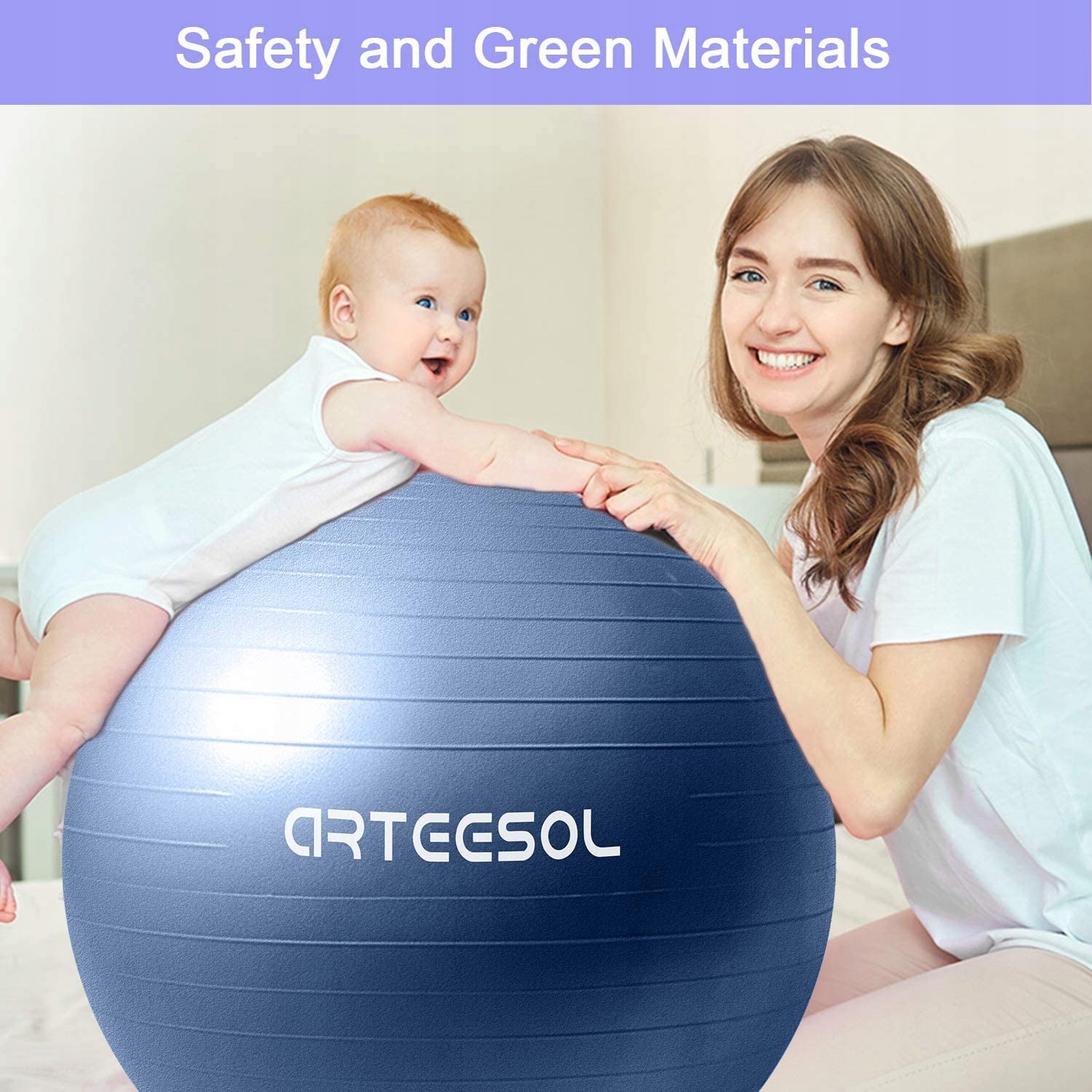 PIŁKA DO ĆWICZEŃ FITNESS 75CM DUNKELBLAU ARTEESOL Model PIŁKA FITNES 75CM