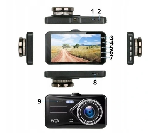 WIDEOREJESTRATOR JAZDY DOTYKOWY MenuPL WIDEO REJESTRATOR KAMERA COFANIA Model 985Pro