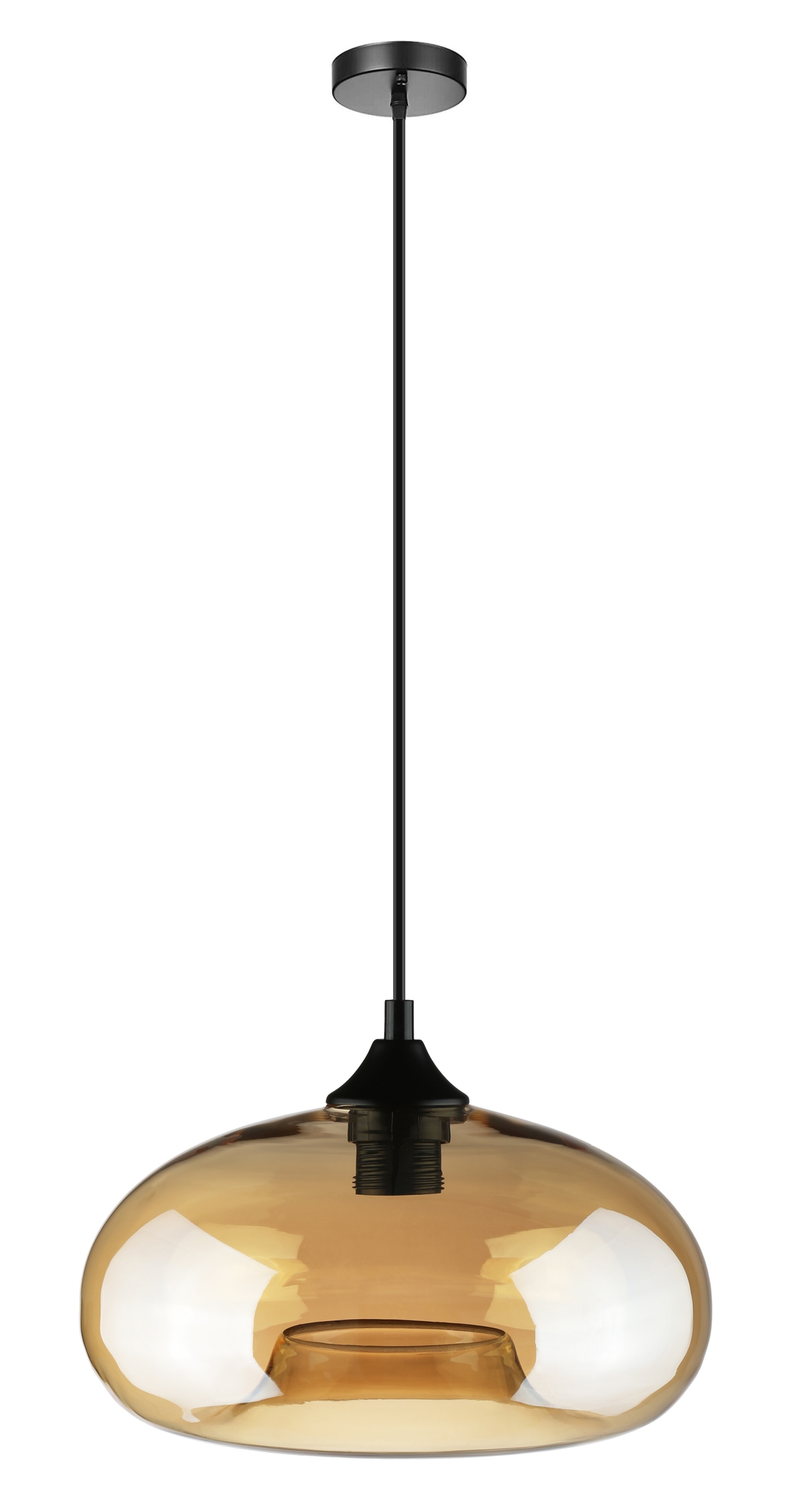 NOWOCZESNA SZKLANA LAMPA SUFITOWA WISZĄCA ŻYRANDOL E27 GLAMOUR Liczba punktów światła 1