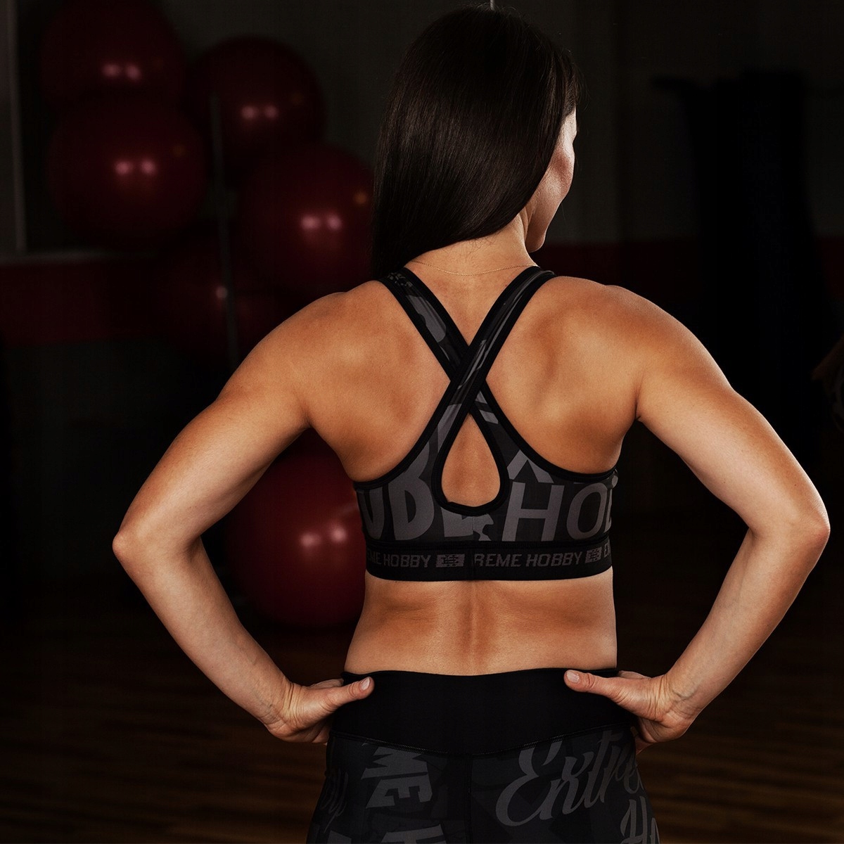 Top damski Stanik Biustonosz Sportowy LETTERS XL Rozmiar 42