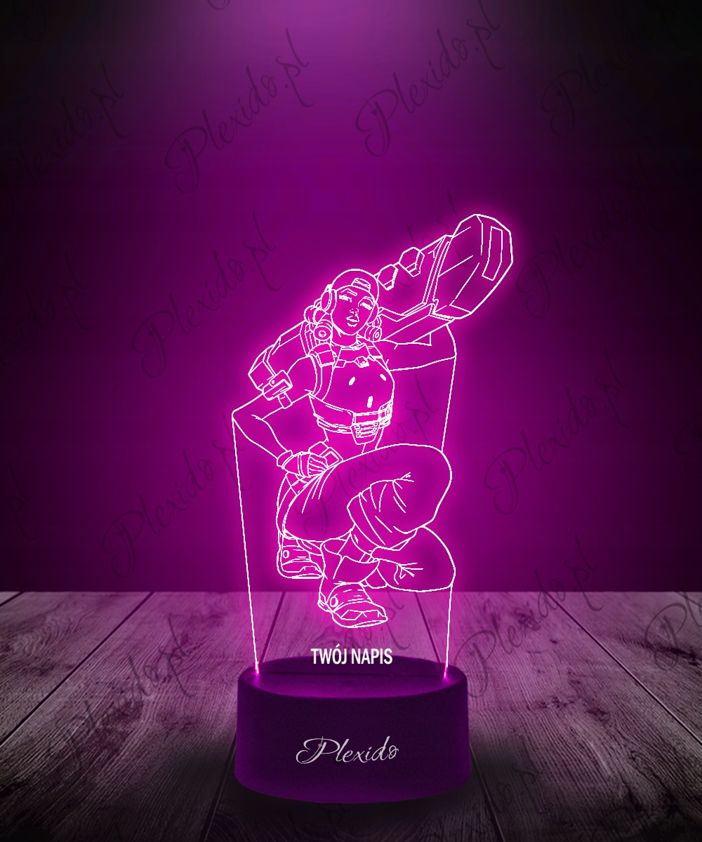 Lampka na Biurko Statuetka Led Gra Valorant Raze Marka Plexido