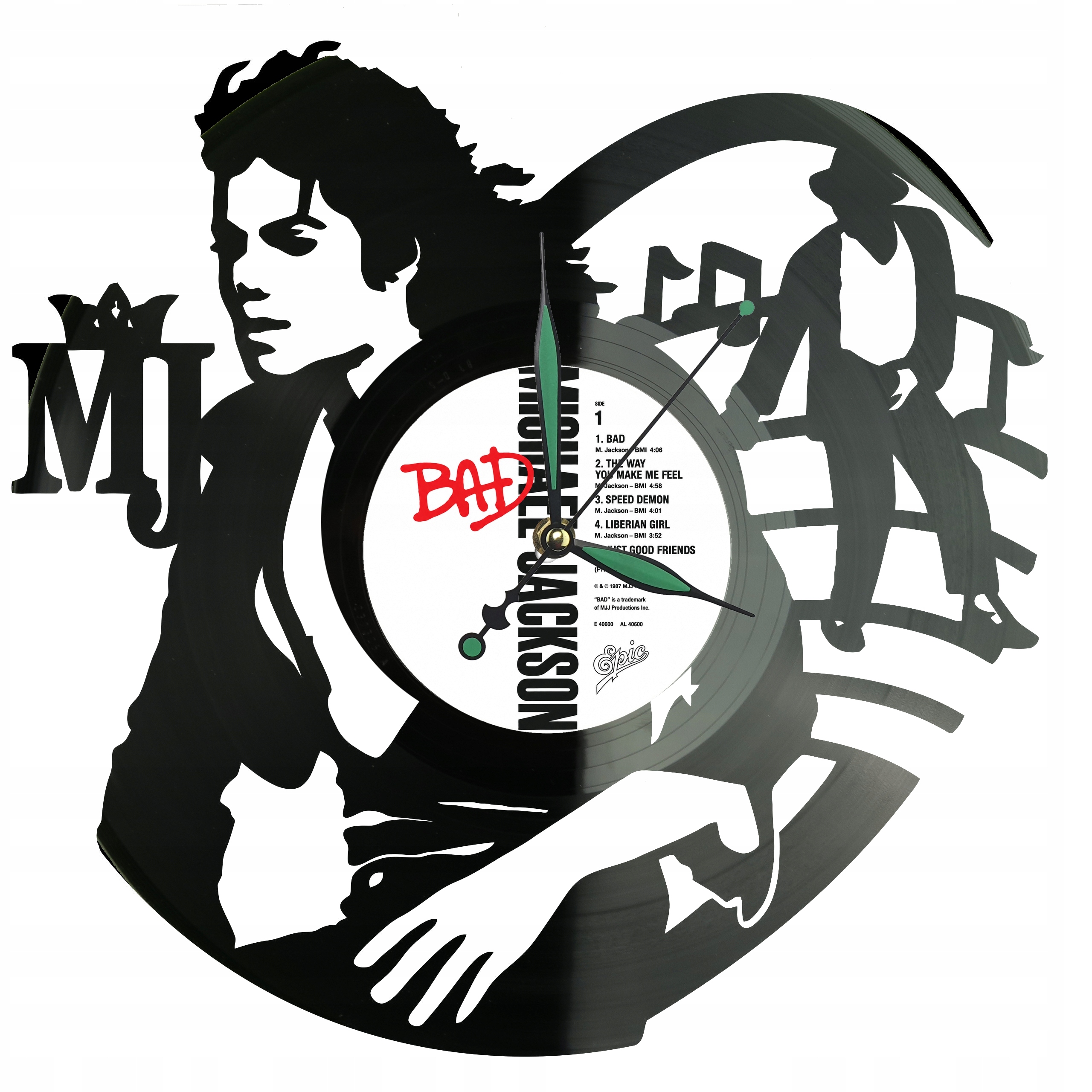 Michael Jackson Dekorativní Nástěnné Hodiny Moderní Vinylová Deska