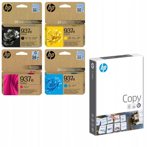Zestaw tuszy Hp 937e Papier ksero Hp Copy