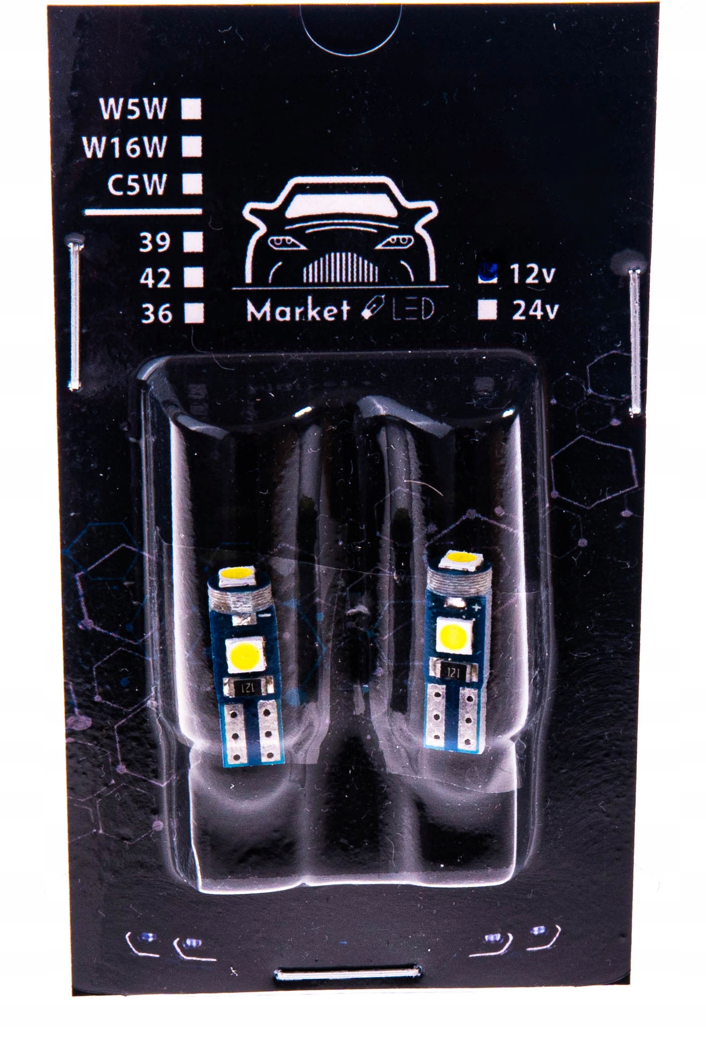 

Żarówka R5 T5 3 x Power Led W1,2W W2W Mocne