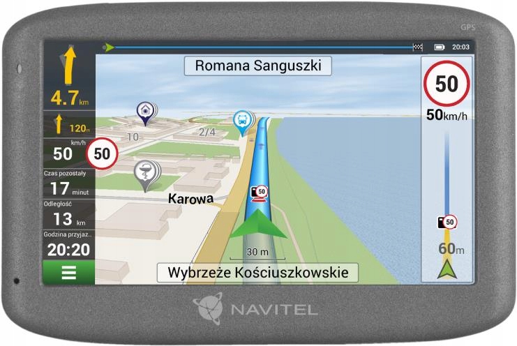 Navitel E501 automobilová do Tir-a Evropa s mapami Evropy 47