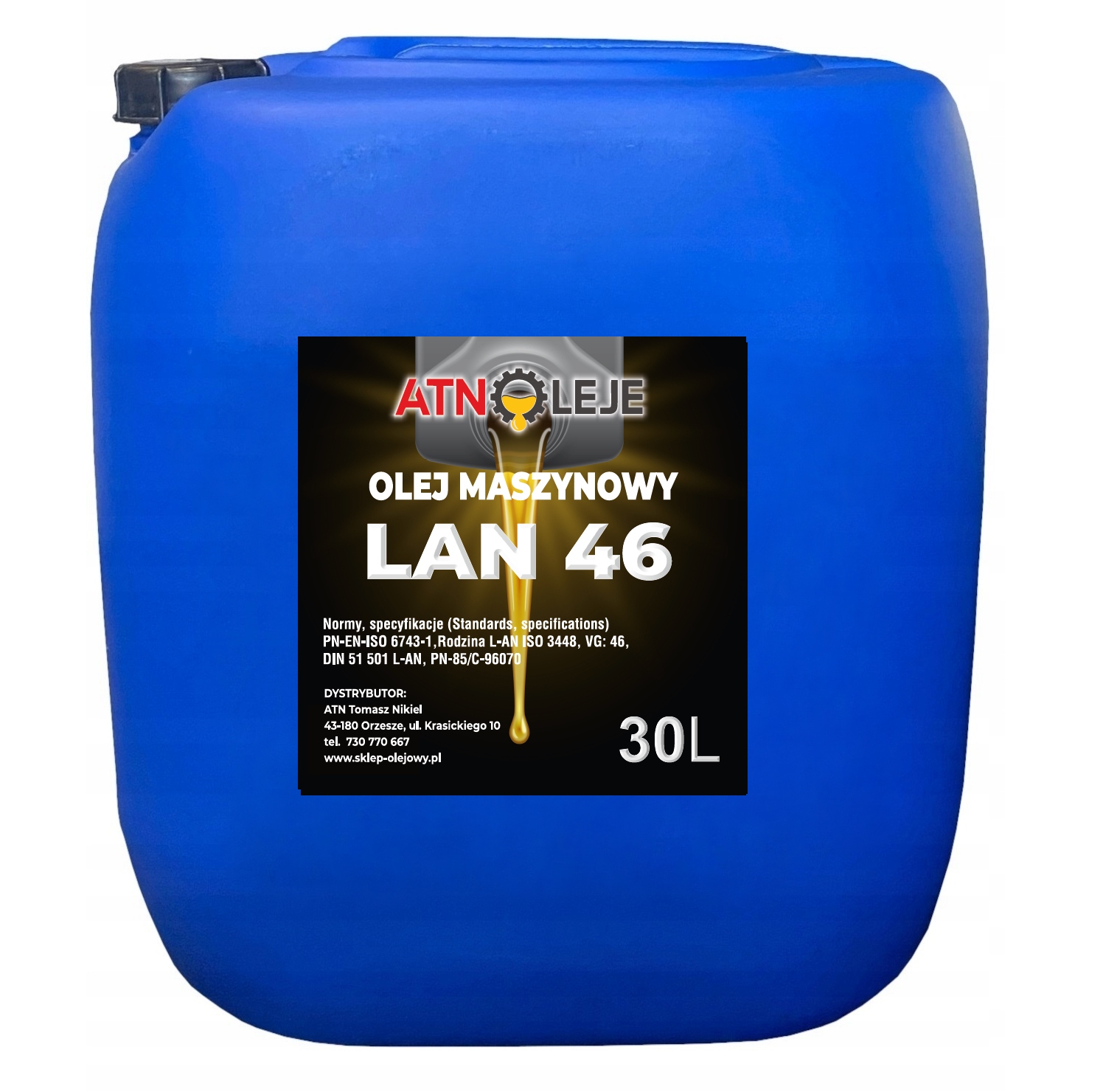 OLEJ MASZYNOWY AN 46 30L - AN46 L-AN46 VG46 LAN 46