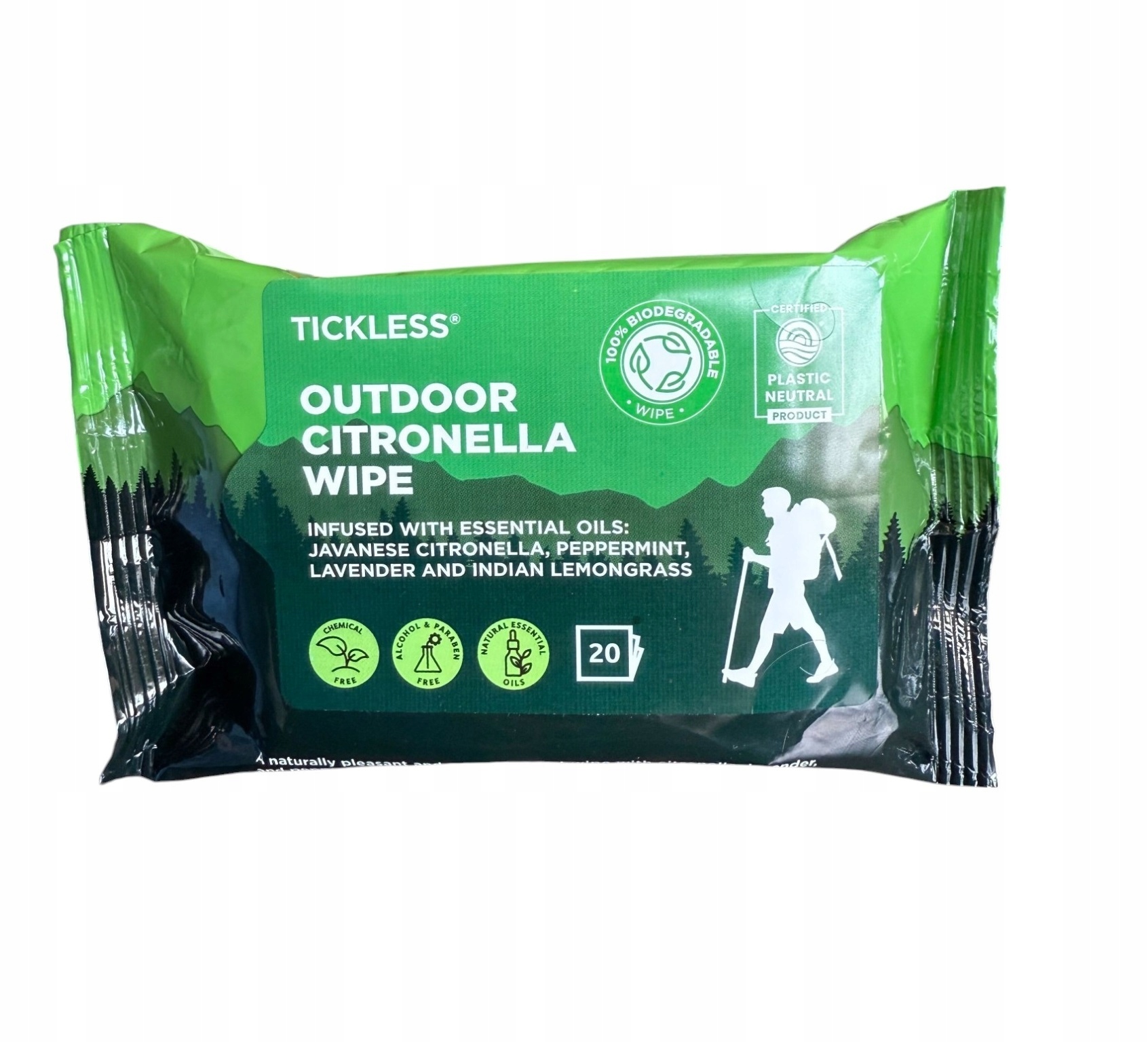 Chusteczki Tickless Citronella na komary i kleszcze
