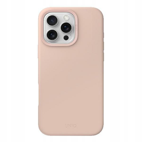 Uniq pouzdro Lino Hue pro iPhone 16 Pro 6.3" Magclick Charging růžové