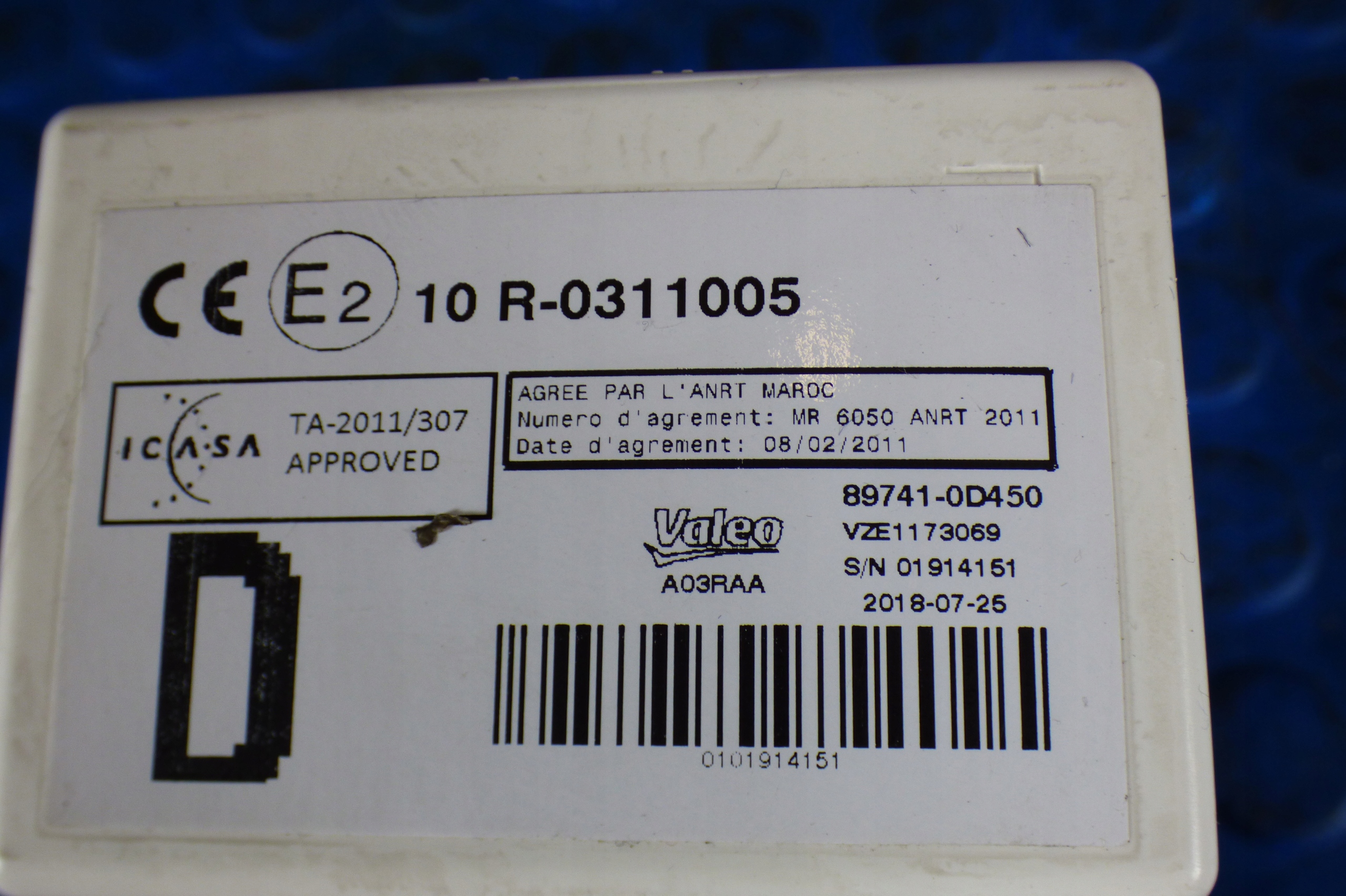 Module de la serrure Central 89741-0D450 TOYOTA YARIS III