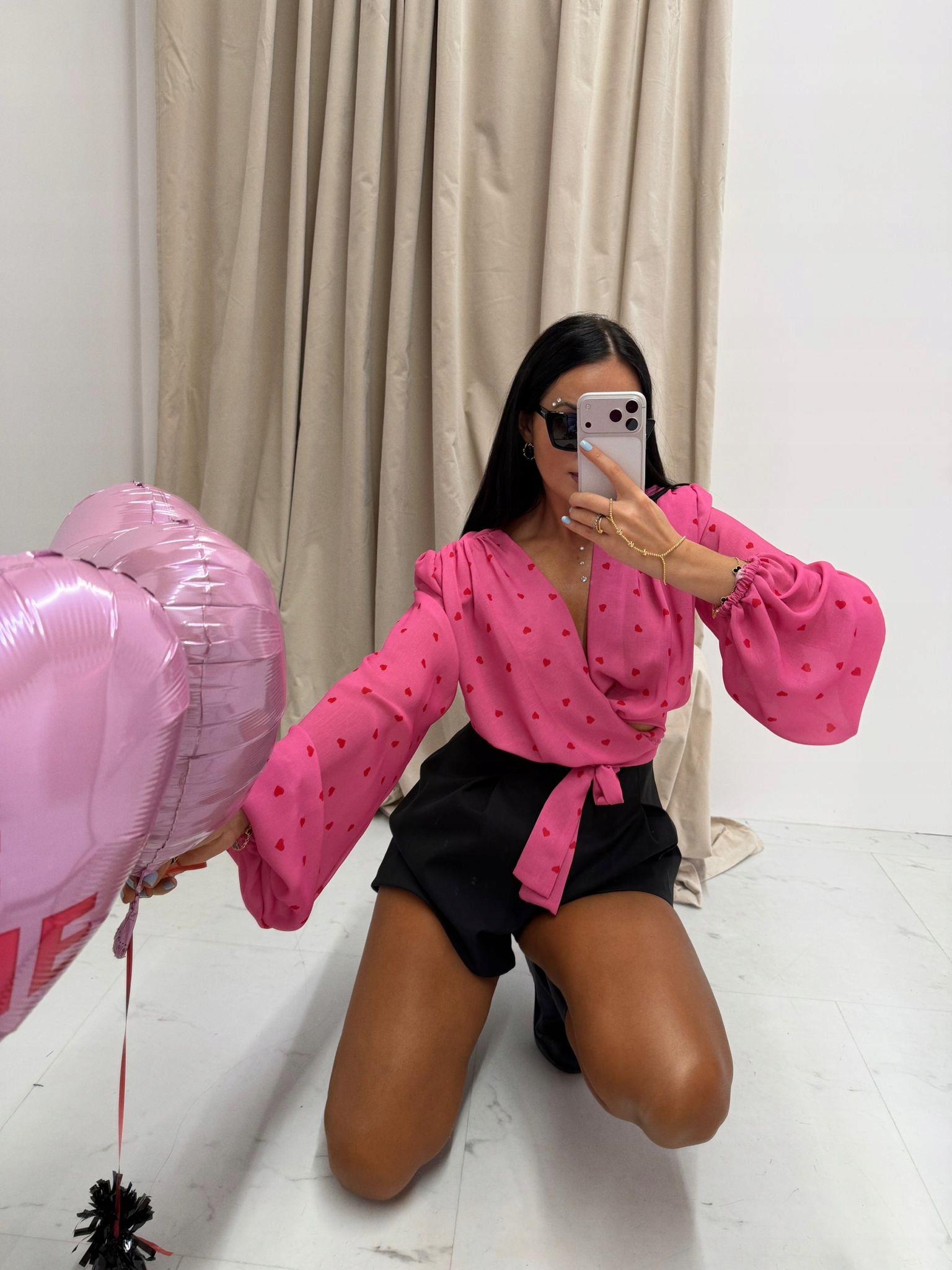 Košilka Lamilla Růžová se Srdíčka