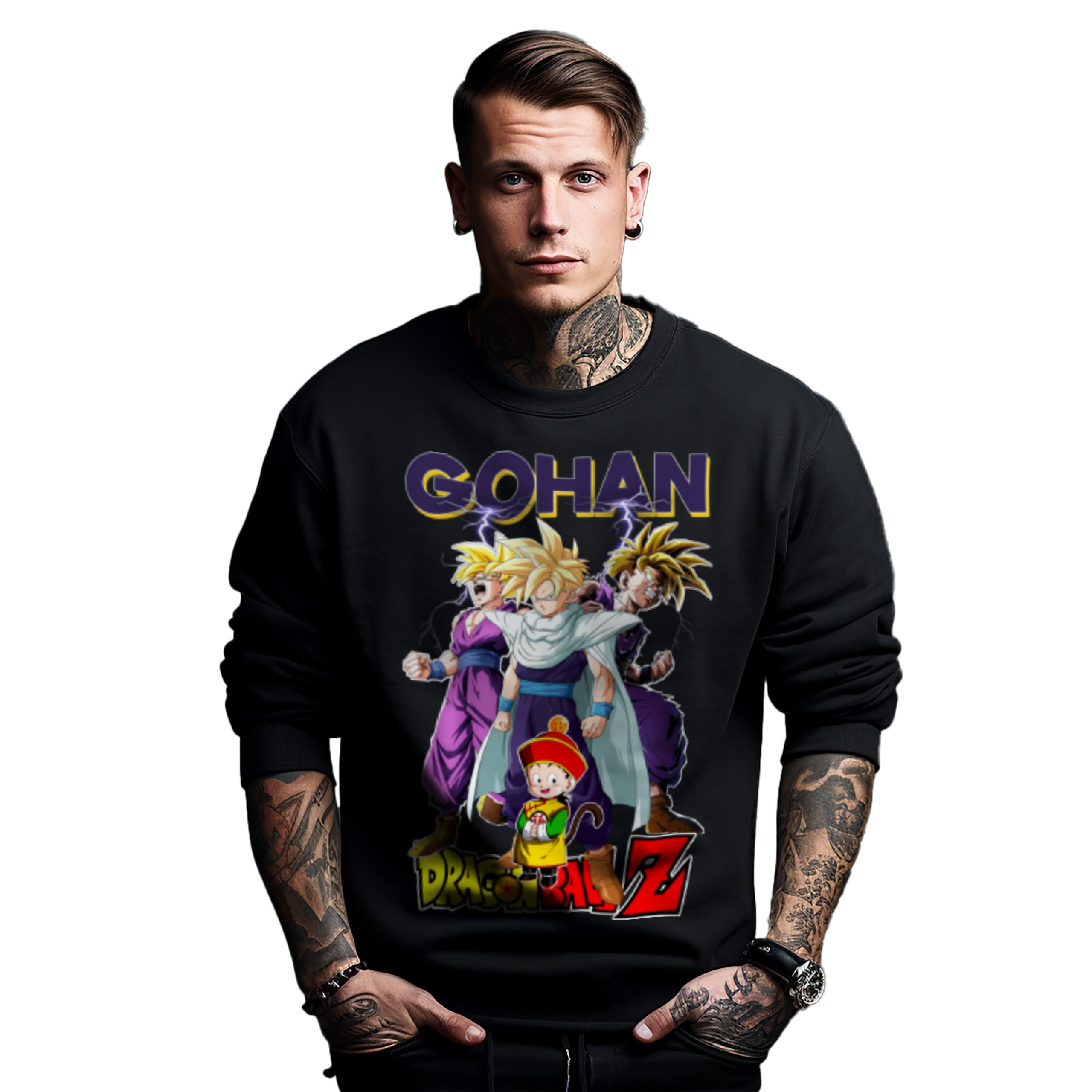 Mikina s potiskem Anime Dragon Ball Z Gohan