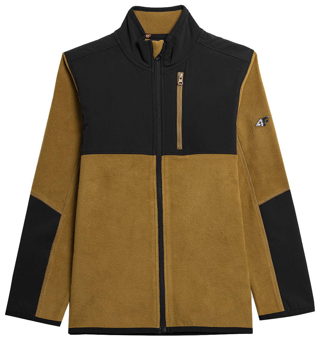 Polar ze stójką 4F M106 bluza na zamek brąz 158.