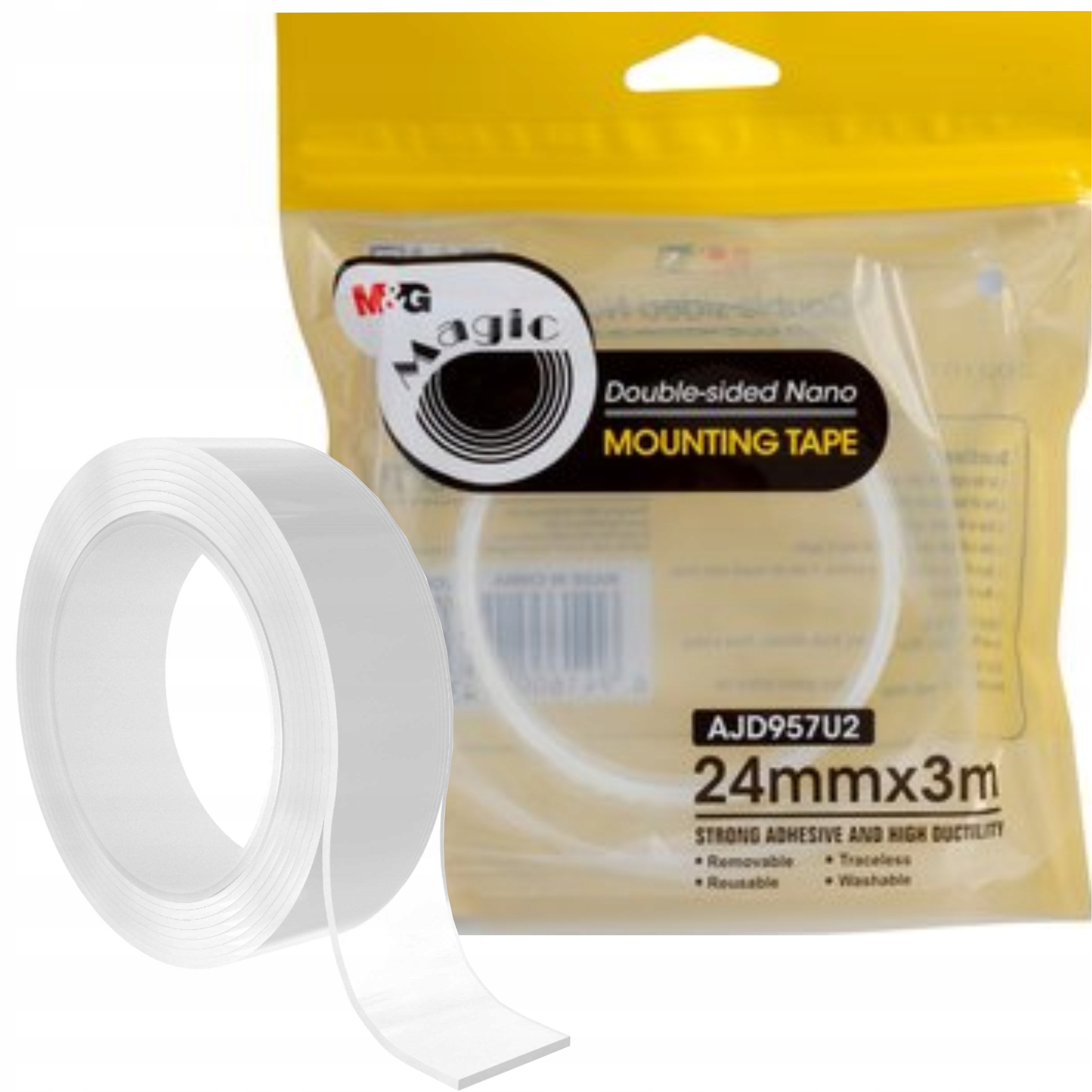 

Taśma dwustronna Nano Tape przezroczysta 36mmx3m