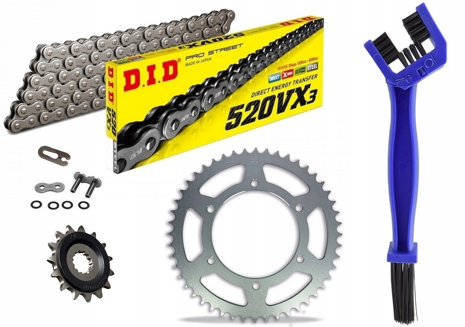 520VX2 ZŁOTY-JT-ER-6F - ПРИВОДНОЙ КОМПЛЕКТ DID JT KAWASAKI ER-6N ER-6F 06-16