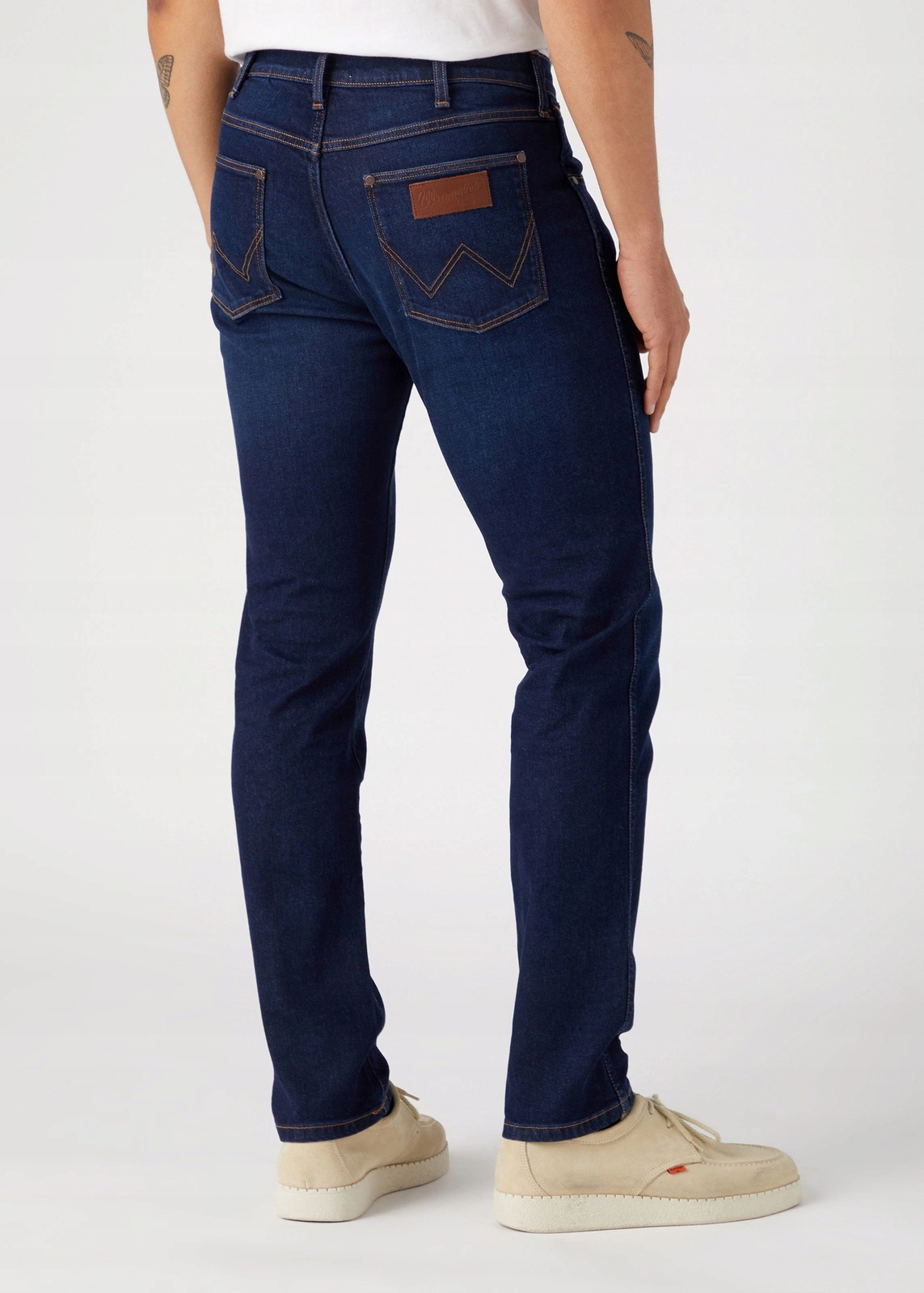 Męskie spodnie jeansowe zwężane Wrangler Larston Landed 112341469 32/30