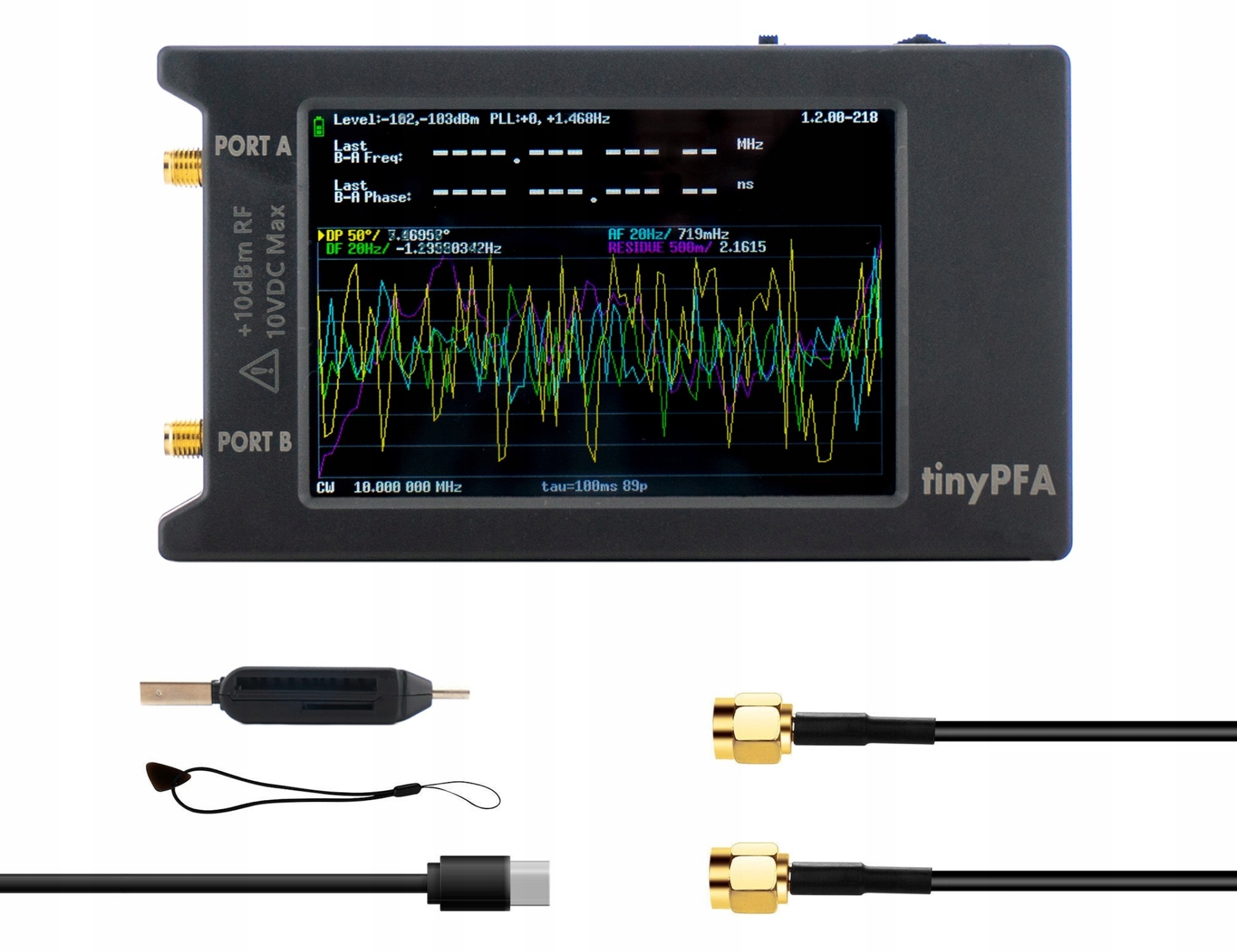 TinyPFA przenośny analizator fazy i częstotliwości 1 MHz 300 MHz Zeenko