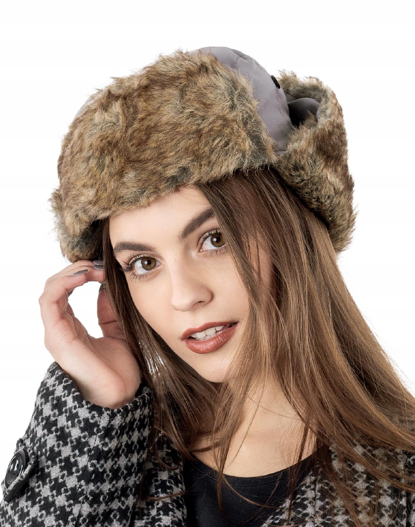 

Uszanka Czapka Zimowa Damska Uszatka 969-06 r L/XL
