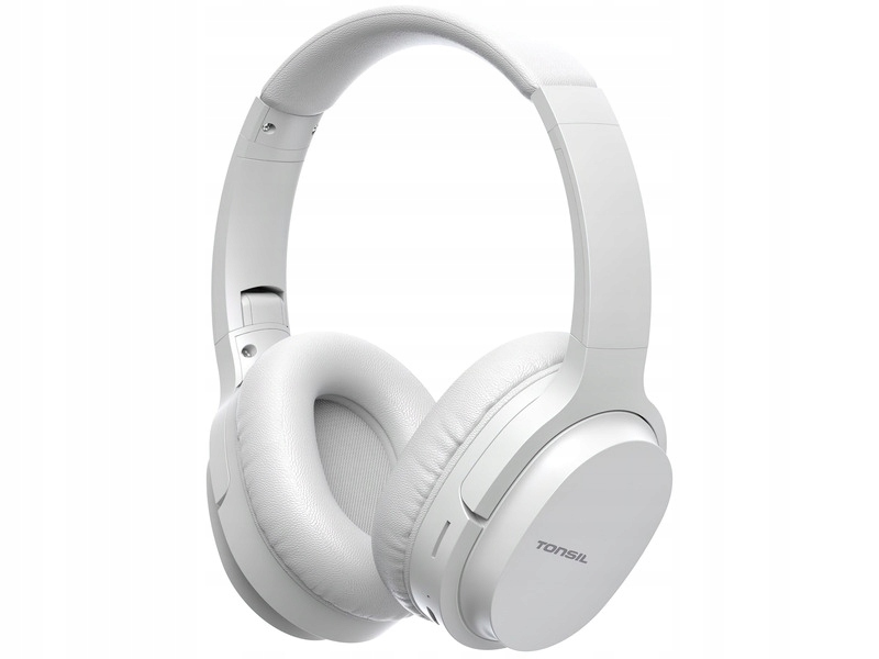 Słuchawki bezprzewodowe TONSIL R45BT nauszne Bluetooth BT ANC TWS MIC białe