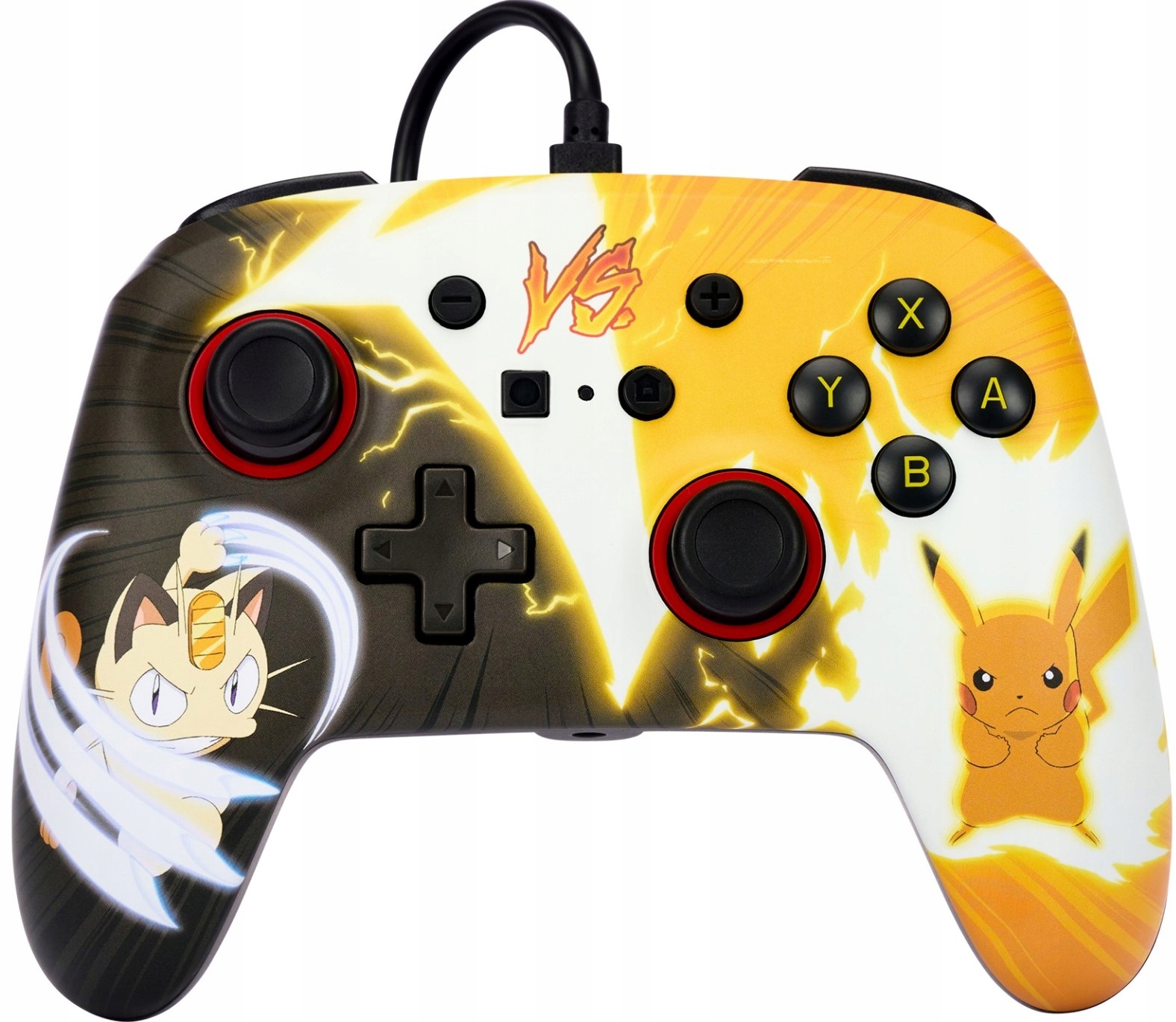 PowerA Pad przewodowy Pokemon Pikachu vs. Meowth do Switch, Switch 2