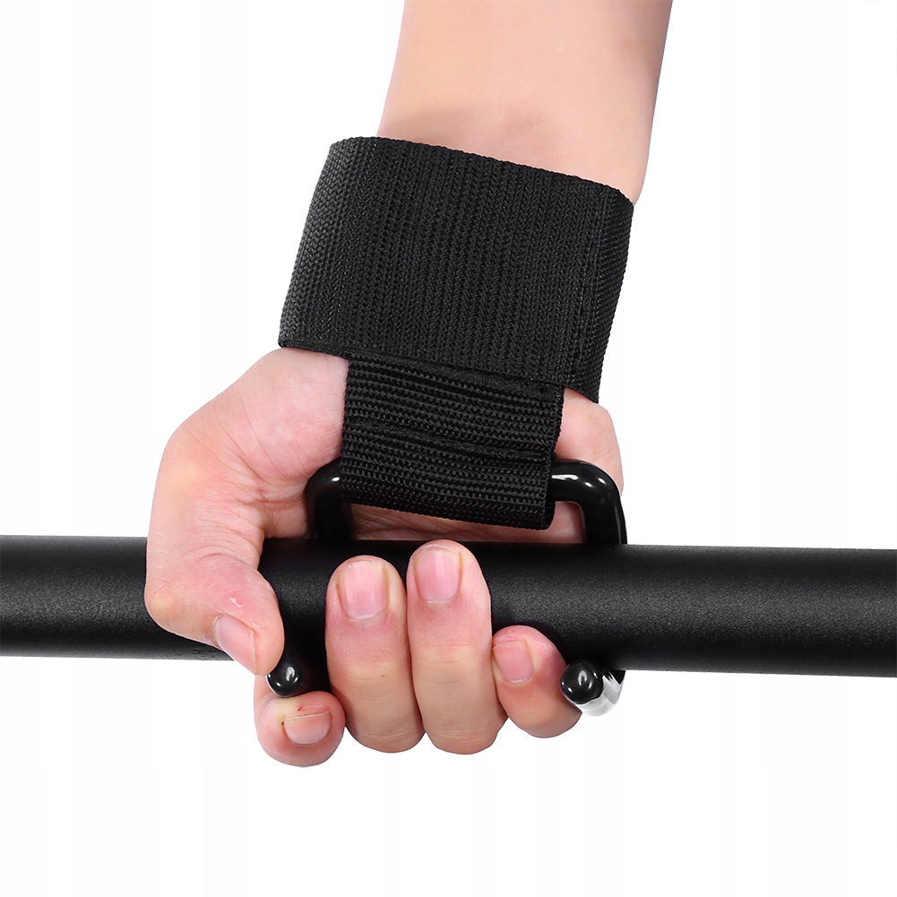 Haki Treningowe Uchwyty Do Podciągania Strong Fit Do Sztangi Czarne