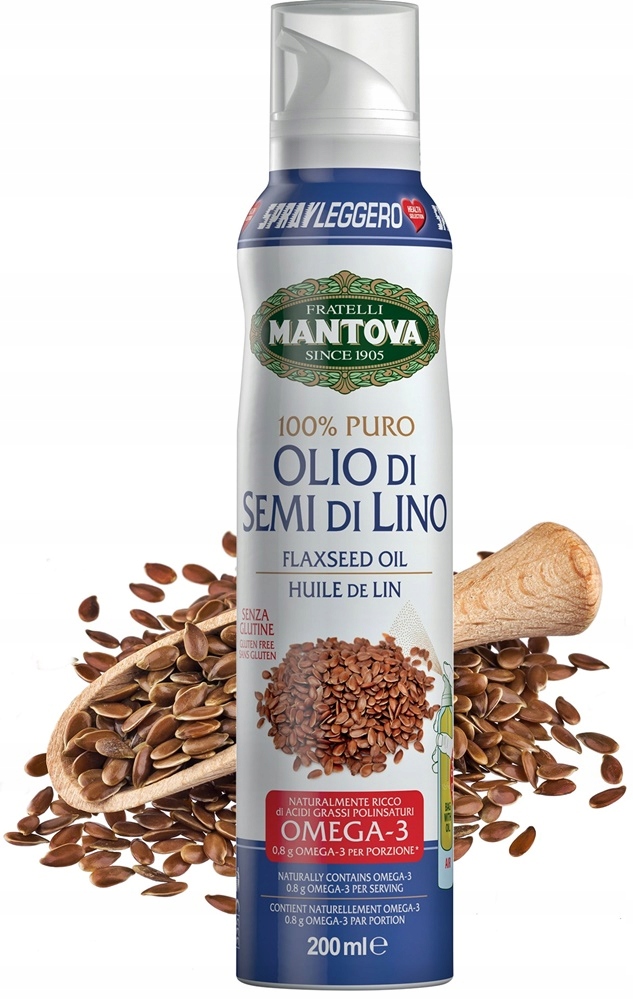 Levně 3X Mantova Lněný olej ve spreji 200 ml Fratelli Mantova