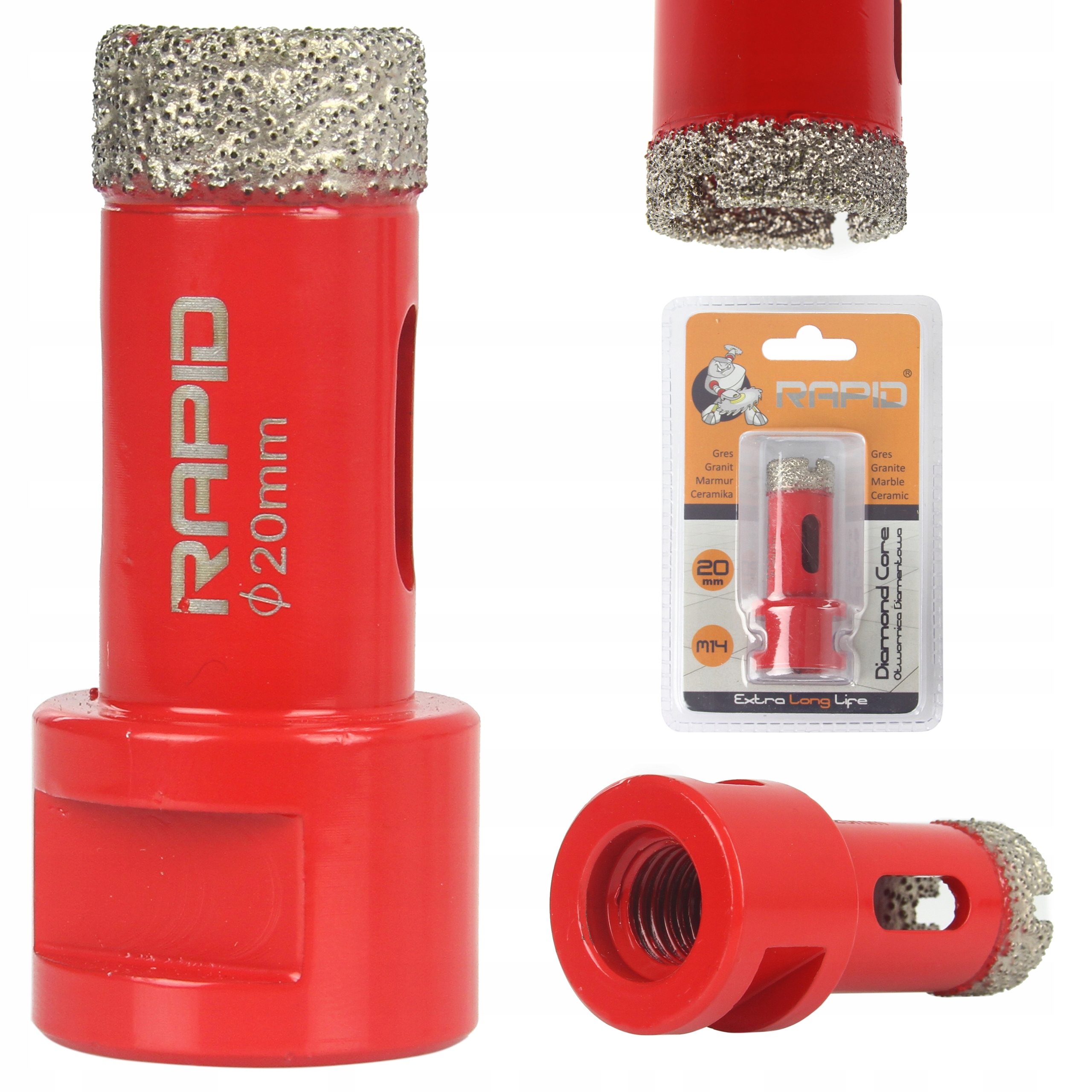 

Otwornica Diamentowa wiertło wolframowe 20mm M14